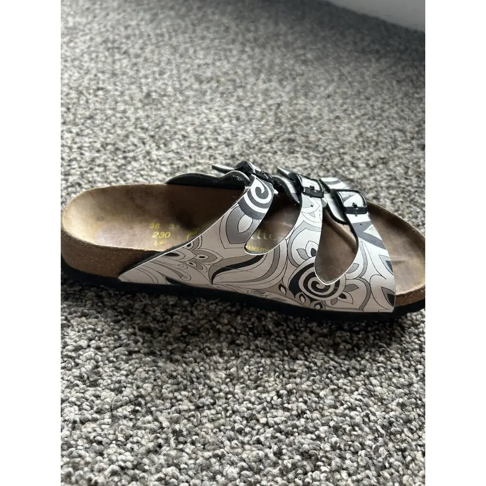 Birkenstock Papillo Black And White Pattern EU 37 Women’s 6